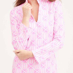 MAHI GOLD - Mahi Tunic Dress Large New With Tags Pink Coastal Cotton Blend